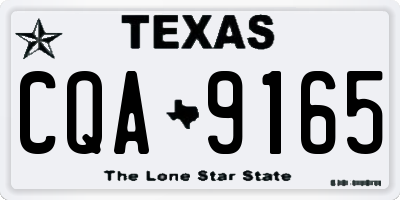 TX license plate CQA9165