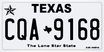 TX license plate CQA9168