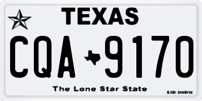 TX license plate CQA9170