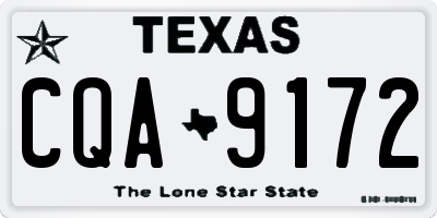 TX license plate CQA9172