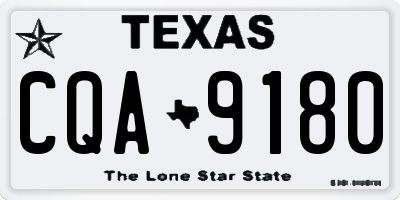 TX license plate CQA9180