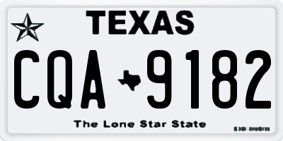 TX license plate CQA9182