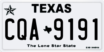 TX license plate CQA9191