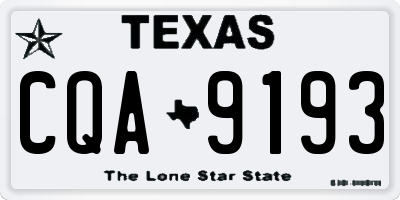 TX license plate CQA9193
