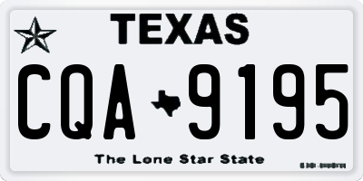 TX license plate CQA9195
