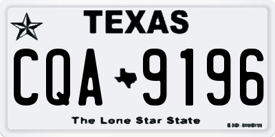 TX license plate CQA9196