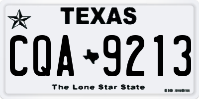 TX license plate CQA9213