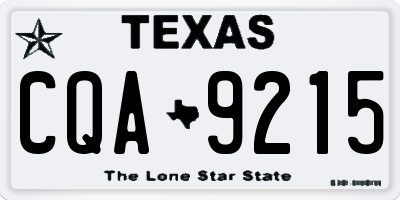 TX license plate CQA9215