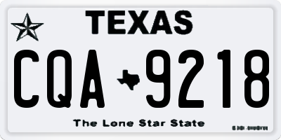 TX license plate CQA9218