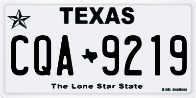 TX license plate CQA9219