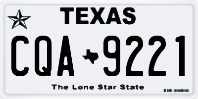 TX license plate CQA9221