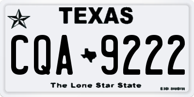 TX license plate CQA9222