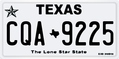 TX license plate CQA9225