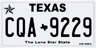 TX license plate CQA9229