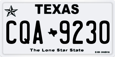 TX license plate CQA9230