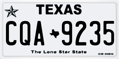 TX license plate CQA9235
