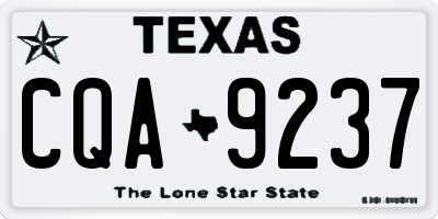 TX license plate CQA9237