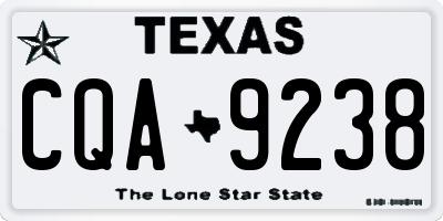 TX license plate CQA9238