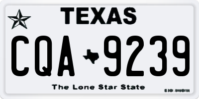 TX license plate CQA9239
