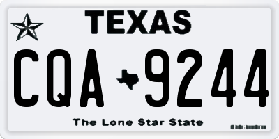 TX license plate CQA9244