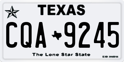 TX license plate CQA9245