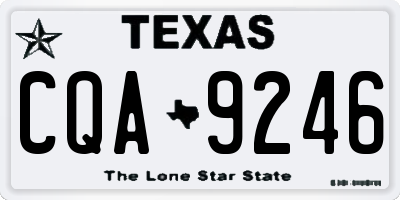 TX license plate CQA9246