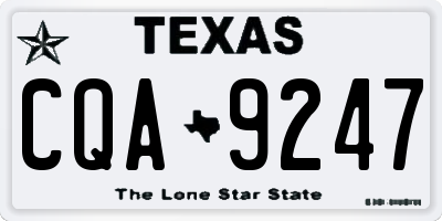 TX license plate CQA9247