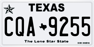 TX license plate CQA9255