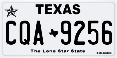 TX license plate CQA9256
