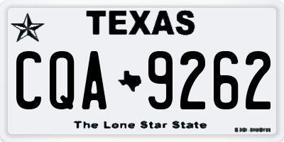 TX license plate CQA9262