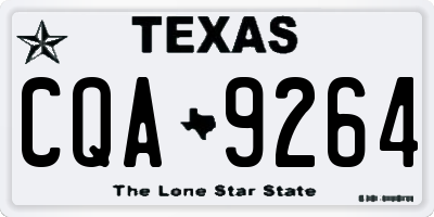 TX license plate CQA9264