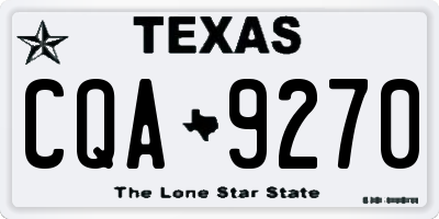 TX license plate CQA9270
