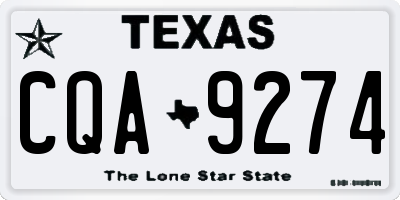 TX license plate CQA9274