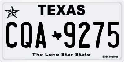 TX license plate CQA9275