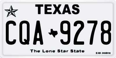 TX license plate CQA9278
