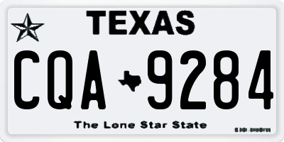 TX license plate CQA9284