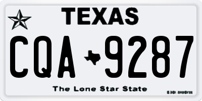TX license plate CQA9287