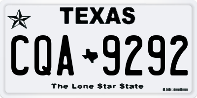 TX license plate CQA9292
