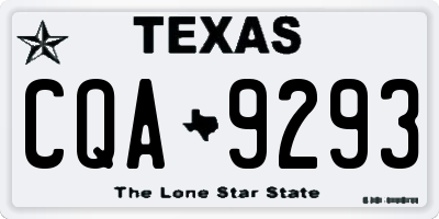 TX license plate CQA9293