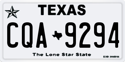 TX license plate CQA9294