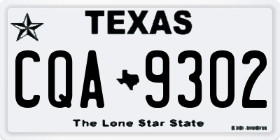 TX license plate CQA9302