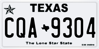 TX license plate CQA9304