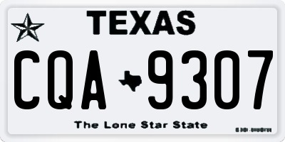 TX license plate CQA9307