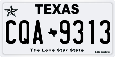 TX license plate CQA9313