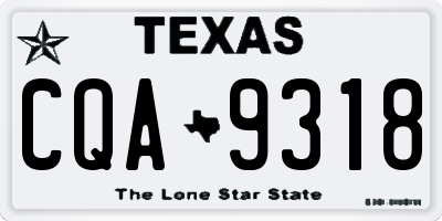 TX license plate CQA9318