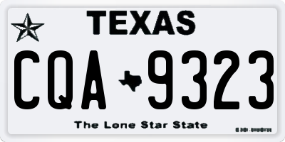 TX license plate CQA9323