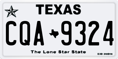 TX license plate CQA9324