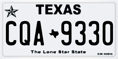 TX license plate CQA9330