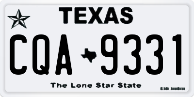 TX license plate CQA9331