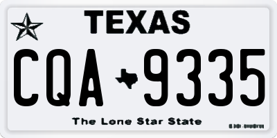 TX license plate CQA9335